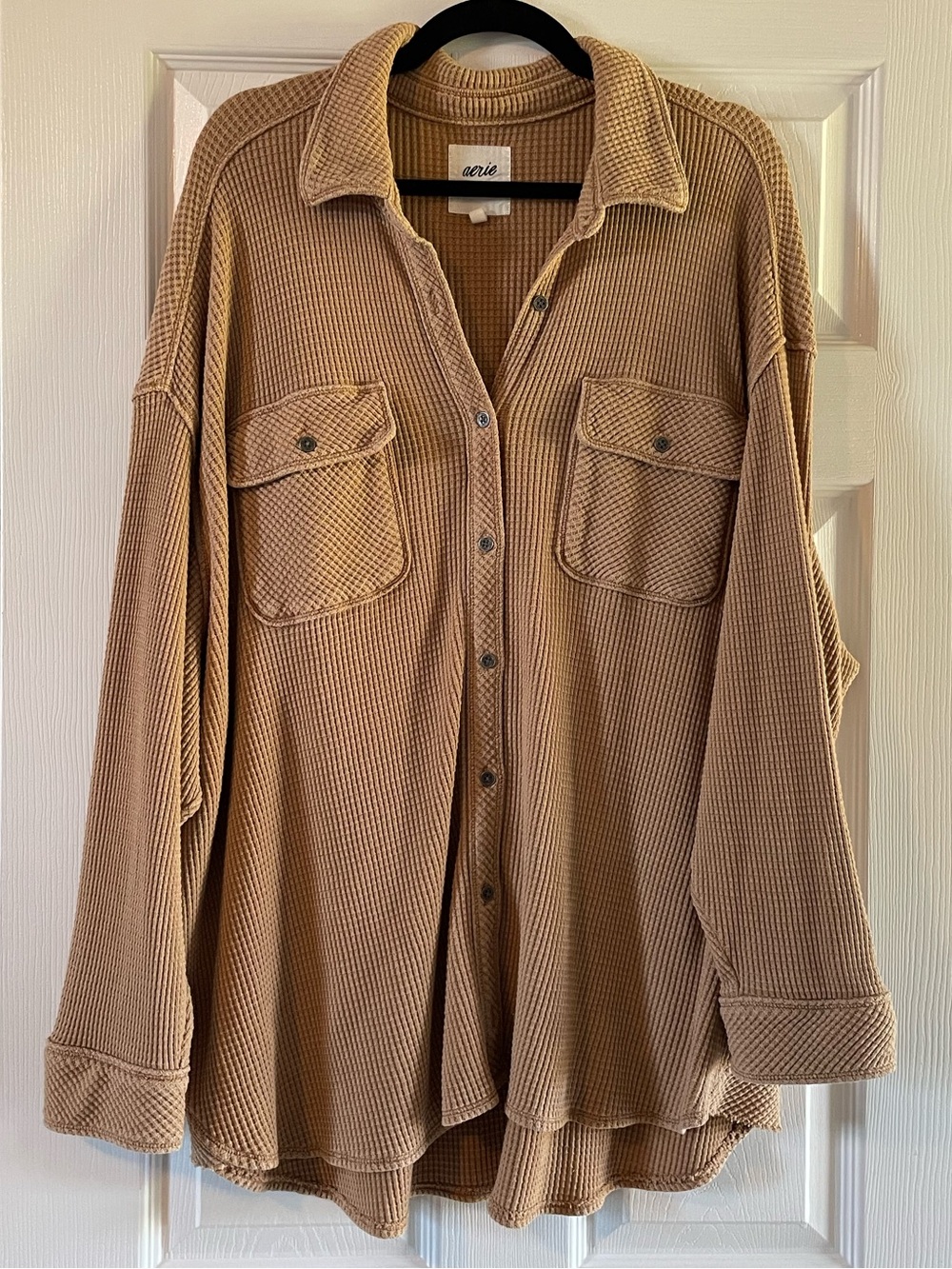Aerie waffle button up